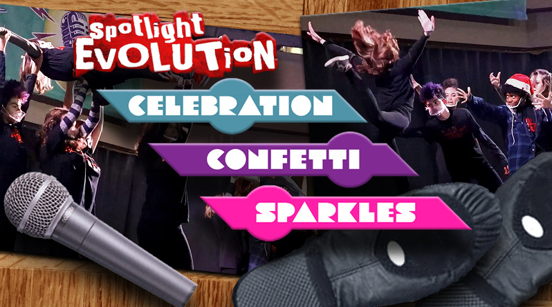 Spotlight Youth Theatre performance troupes: Evolution, Celebration, Confetti, and Sparkles