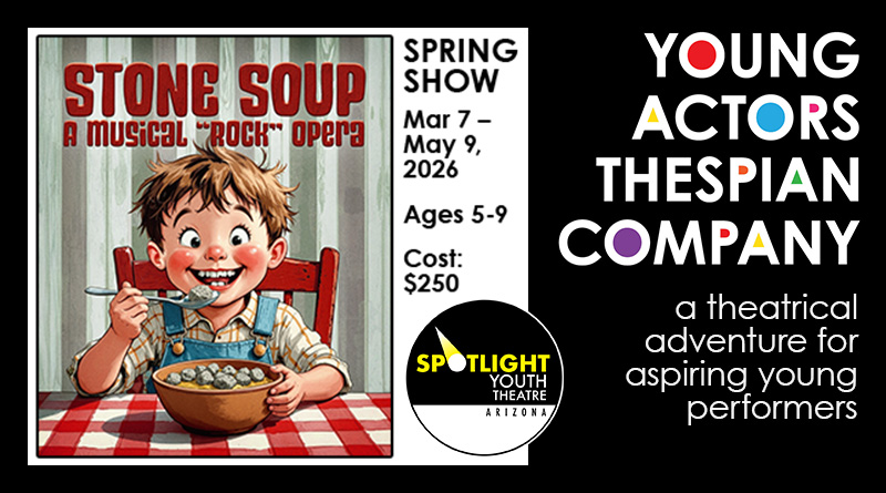 <div style="font-size:smaller">Register Today for <em>Stone Soup-A Musical ‘Rock’ Opera</em> – SYT’s Young Actors Thespian Company Spring Show!</div>